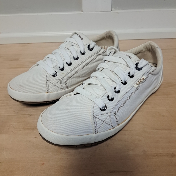 Taos Star White Canvas Sneakers Women’s Size 9 - Picture 1 of 8